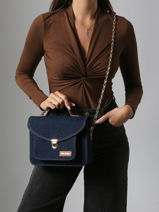 Cross Body Tas Melle George Denim Brut Paul marius Blauw denim brut GEOR2DEB-vue-porte